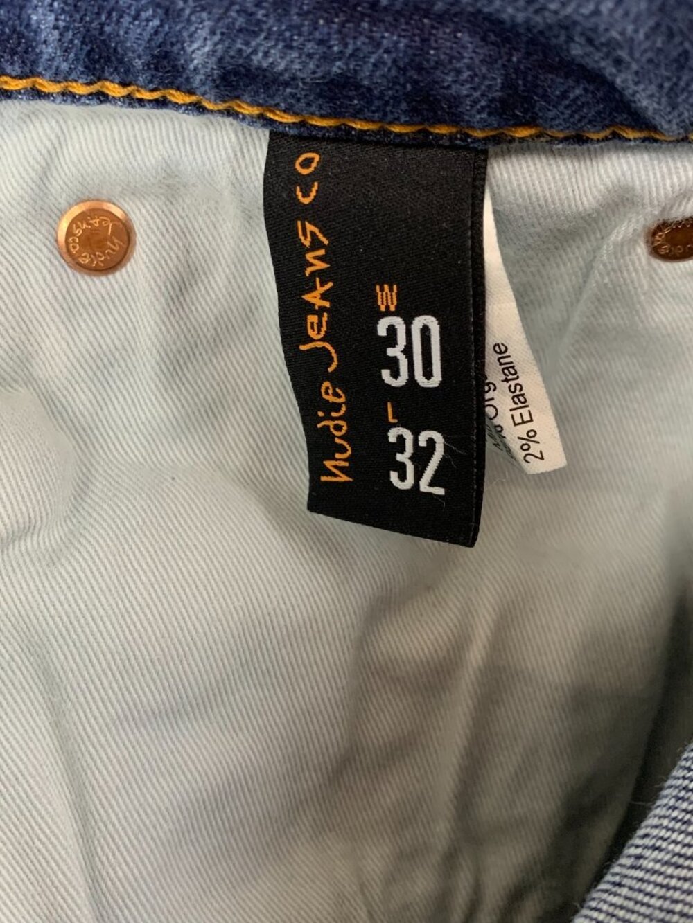 Nudie Jeans Mens Pants 30 Mid Blue Denim Lean Dean Organic Cotton Stretch 30x29 - Picture 6 of 10